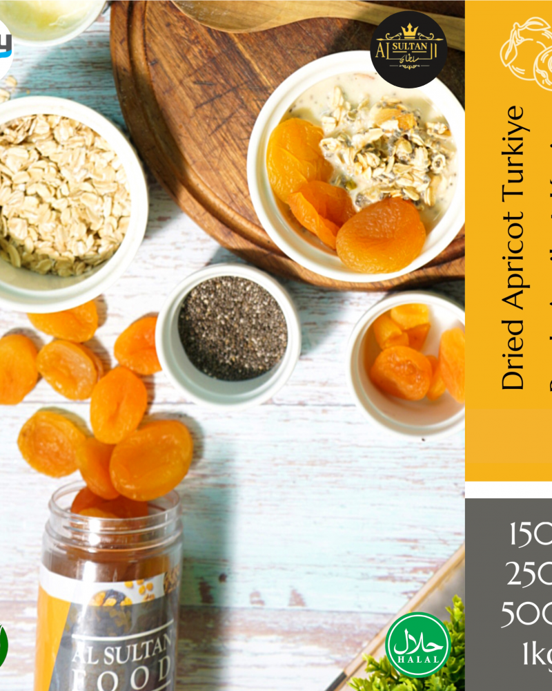 AlsultanFood Turkish Dried Apricot | Aprikot Kering Snek Halal 150g, 250g , 500g, 1kg