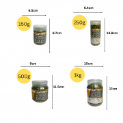 Product Measurement AlSultanFood Pumpkin Seeds | Kuaci Buah Labu 150g,250g, 500g,1kg