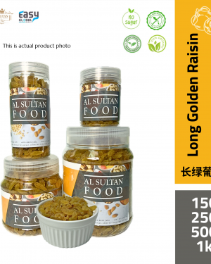 AlSultanFood Long Golden Raisin | Kismis Emas Panjang 150g, 250g, 500g, 1kg