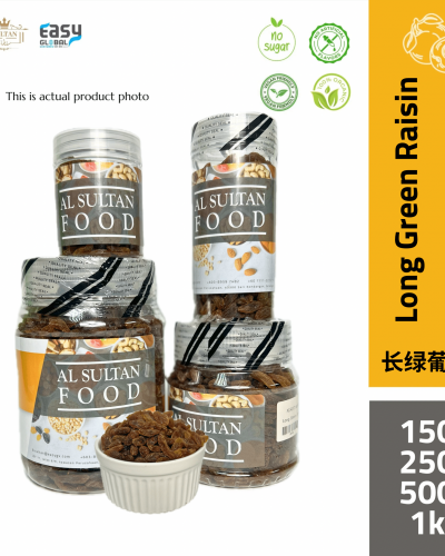 AlSultanFood Long Green Raisin | Kismis Hijau Panjang 150g, 250g, 500g, 1kg