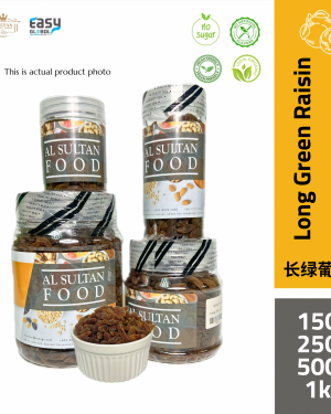 AlSultanFood Long Green Raisin | Kismis Hijau Panjang 150g, 250g, 500g, 1kg