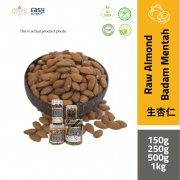 AlSultanFood Raw Almond Whole | Kacang Badam Mentah 150g, 250g, 500g, 1Kg
