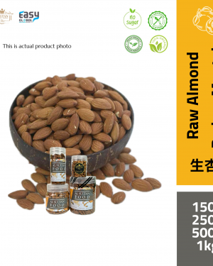 AlSultanFood Raw Almond Whole | Kacang Badam Mentah 150g, 250g, 500g, 1Kg