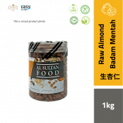AlSultanFood Raw Almond Whole | Kacang Badam Mentah 1Kg