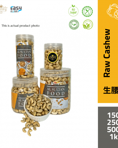 AlSultanFood Raw Cashew Whole | Kacang Gajus Mentah 150g, 250g, 500g, 1Kg