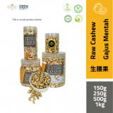 AlSultanFood Raw Cashew Whole | Kacang Gajus Mentah 150g, 250g, 500g, 1Kg