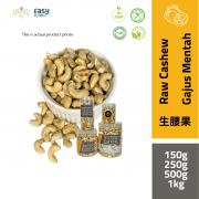 product with white background AlSultanFood Raw Cashew Whole | Kacang Gajus Mentah 150g, 250g, 500g, 1Kg