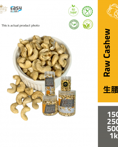 AlSultanFood Raw Cashew Whole | Kacang Gajus Mentah 150g, 250g, 500g, 1Kg