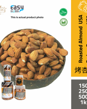 AlSultanFood Badam Panggang | Roasted & Salted Almond USA 150g, 250g, 400g, 800g