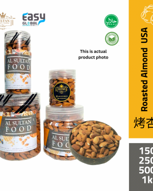 AlSultanFood Badam Panggang | Roasted & Salted Almond USA 150g, 250g, 400g, 800g