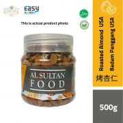 AlSultanFood Badam Panggang | Roasted & Salted Almond USA 500g