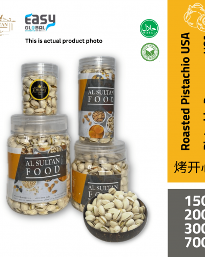 AlsultanFood Roasted Pistachio USA | Kacang Pistachio USA Panggang 100g, 200g, 400g dan 800g