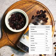 Product expired or nutrition label AlsultanFood Dried Cranberries Non GMO | Buah Kranberi Kering 150g, 250g, 500g dan 1kg