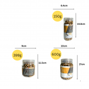 Product Measurement Walnut Halves (Whole) | Kacang Walnut (Penuh) 150g, 300g, 600g