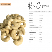 Product expired or nutrition label AlSultanFood Raw Cashew Whole | Kacang Gajus Mentah 150g, 250g, 500g, 1Kg