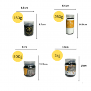 Product Measurement AlSultanFood Black Raisin | Kismis Hitam 150g, 250g, 500g, 1kg