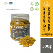 AlSultanFood Long Golden Raisin | Kismis Emas Panjang 500g