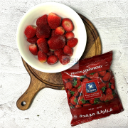 Product packaging side Kayan Frozen Strawberry | Strawberi Sejuk Beku Egypt 400g
