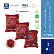 3 pek Kayan Frozen Strawberry | Strawberi Sejuk Beku Egypt 400g