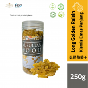 AlSultanFood Long Golden Raisin | Kismis Emas Panjang 250g