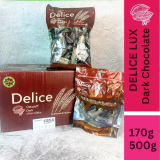 Delice LUX Snek Coklat Gelap Oat Puff | Dark Chocolate Mini Bar Snacks 170g & 500g