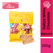 Delice Snek Coklat Putih Oat Puff | White Chocolate Mini Bar Snacks Oatmeal 250G