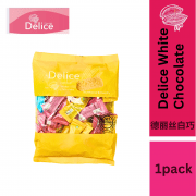 Delice Snek Coklat Putih Oat Puff | White Chocolate Mini Bar Snacks Oatmeal 250G*1 PACK