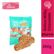 "Delice Snek Coklat Susu Oat Puff | Milky Chocolate Mini Bar Snacks Oatmeal 250g "