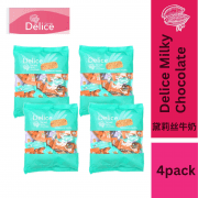 Delice Snek Coklat Susu Oat Puff | Milky Chocolate Mini Bar Snacks Oatmeal 250G*4 PACKS
