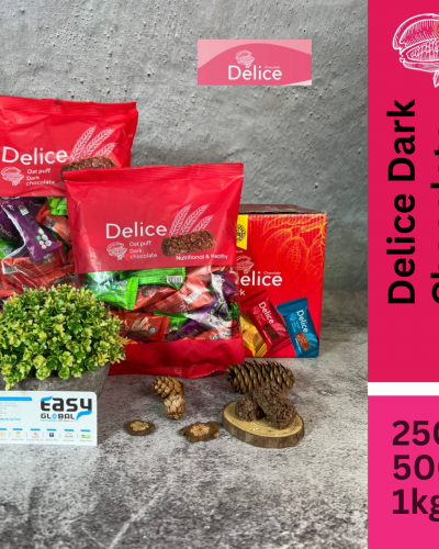 Delice Snek Coklat Gelap Oat Puff | Dark Chocolate  Mini Bar Snacks  Oatmeal 250g, 500g, 1kg