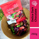 Delice Snek Coklat Gelap Oat Puff | Dark Chocolate Mini Bar Snacks 250G Oatmeal 30pcs+/-