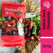 Delice Snek Coklat Gelap Oat Puff | Dark Chocolate Mini Bar Snacks 500G Oatmeal 60pcs+/-