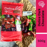 Delice Snek Coklat Gelap Oat Puff | Dark Chocolate Mini Bar Snacks 500G Oatmeal 60pcs+/-