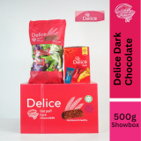 Delice Snek Coklat Gelap Oat Puff | Dark Chocolate Mini Bar Snacks 500G (SHOWBOX) 60pcs+/-