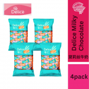 Delice Snek Coklat Susu Oat Puff | Milky Chocolate Mini Bar Snacks Oatmeal 500g*4 PACKS