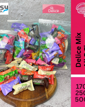 Delice Coklat Campuran Oat Puff | Delice Mix Chocolate – Snek Oat Sihat Viral, Halal, Premium, Asal Uzbek 170g,250g,500g Oatmeal