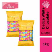 Delice Snek Coklat Putih Oat Puff | White Chocolate Mini Bar Snacks Oatmeal 1kg