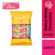 Delice Snek Coklat Putih Oat Puff | White Chocolate Mini Bar Snacks 500G Oatmeal 60pcs+/-