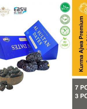 AlsultanFood Kurma Ajwa Madinah Premium Special Giftbox 7pcs, 3pcs
