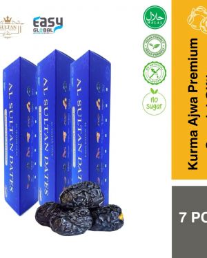 AlsultanFood Kurma Ajwa Madinah Premium Special Giftbox 7pcs, 3pcs