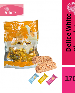 Delice Snek Coklat Putih Oat Puff | White Chocolate Mini Bar Snacks 170G Oatmeal 20pcs+/-