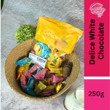 Delice Snek Coklat Putih Oat Puff | White Chocolate Mini Bar Snacks 250G Oatmeal 30pcs+/-