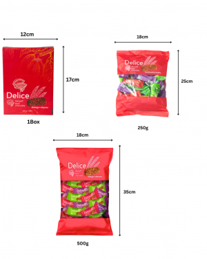 Delice Snek Coklat Gelap Oat Puff | Dark Chocolate  Mini Bar Snacks  Oatmeal 250g, 500g, 1kg