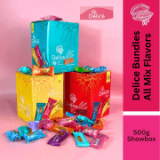 Delice Snek Coklat Oat Puff | Mini Bar Snack Bundles Mix 500g (SHOWBOX) Oatmeal 60pcs+/-