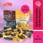 Delice Snek Coklat Oat Puff | Mini Bar Snack Bundles Mix 170g*4 Packs