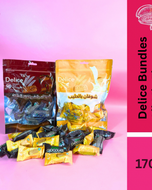 Delice Snek Coklat Oat Puff | Mini Bar Snack Bundles Mix 170g Oatmeal 20pcs+/-