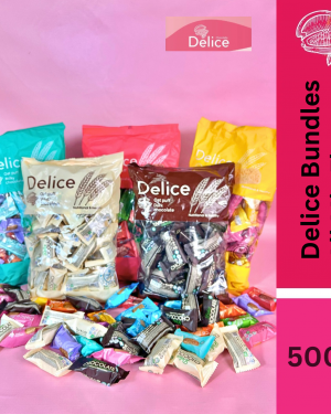 Delice Snek Coklat Oat Puff | Mini Bar Snack Bundles Mix 500g Oatmeal 60pcs+/-