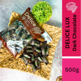 Delice LUX Snek Coklat Gelap Oat Puff | Dark Chocolate Mini Bar Snacks 500g Oatmeal 60pcs+/-