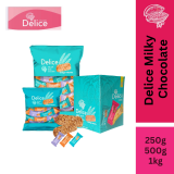 Delice Coklat Susu | Delice Milky Chocolate Snek Sihat Viral, Halal, Premium, Uzbek origin 250g, 500g, 1kg