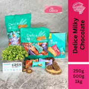 Delice Snek Coklat Susu Oat Puff | Milky Chocolate Mini Bar Snacks Oatmeal 250g, 500g, 1kg